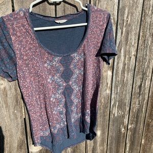 Small lucky brand printed shirt